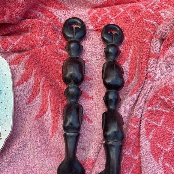 Tribal Wooden spoon and fork Vintage A16 - Picture 3 of 9